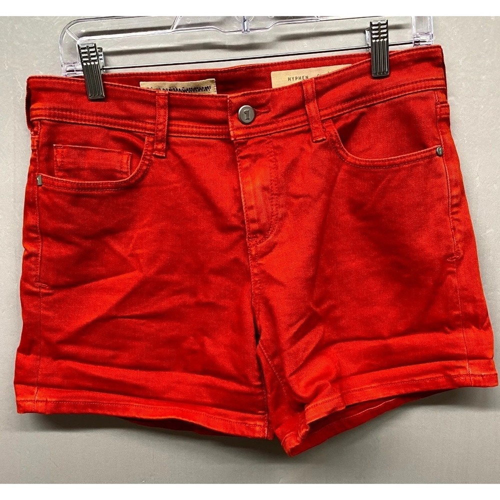 Anthropologie Pilcro And Letterpress Hyphen Shorts Womens 26 Red Cotton Classic
